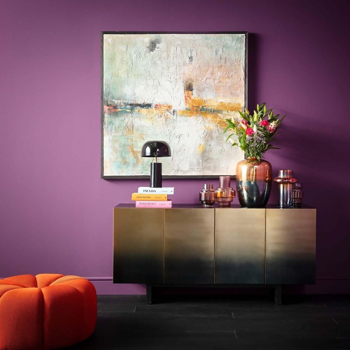 Modern Multicolour Glass Vase Decorative Table Vase for Living Room Decor - Kwikley