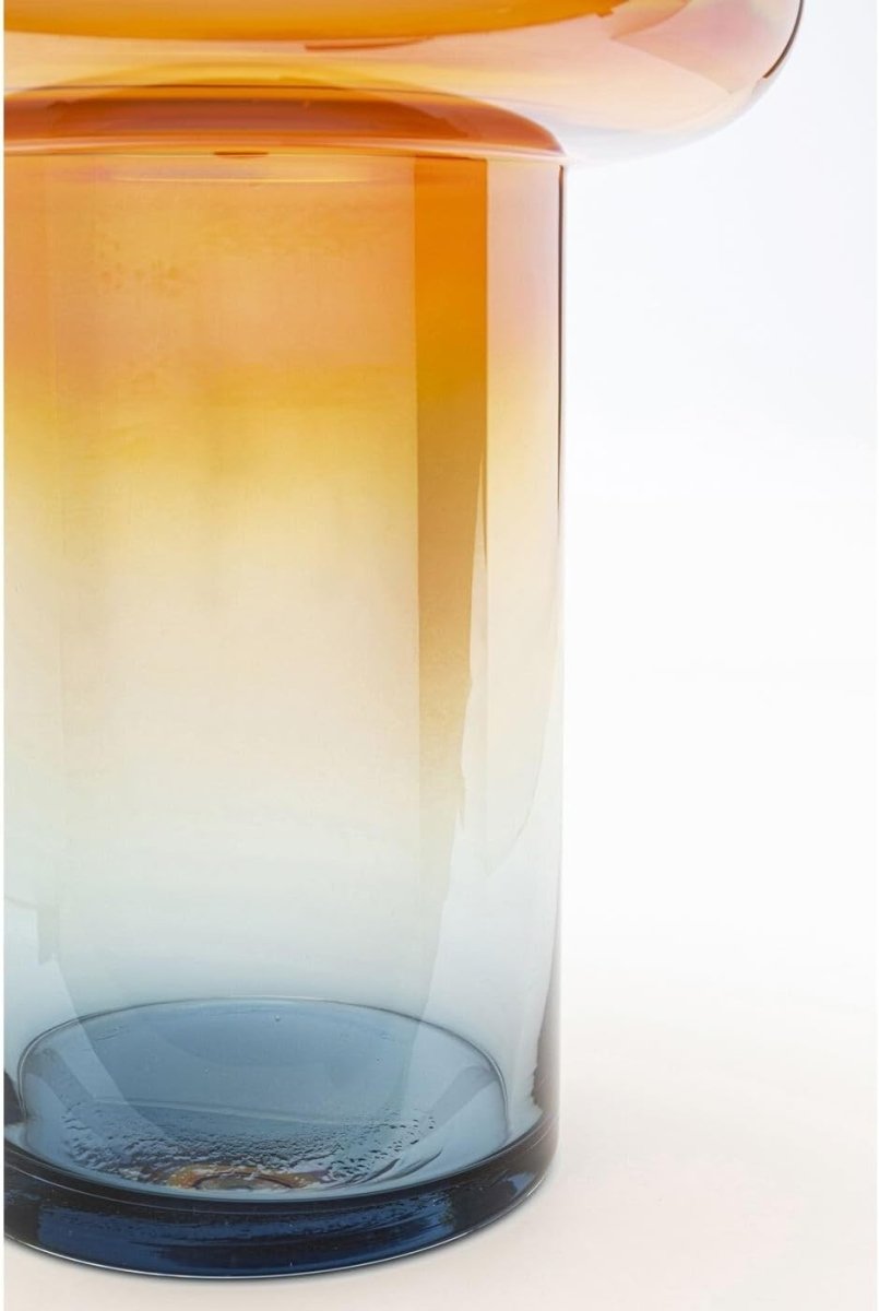 Modern Multicolour Glass Vase Ring Design Tall Statement Table Decor - Kwikley