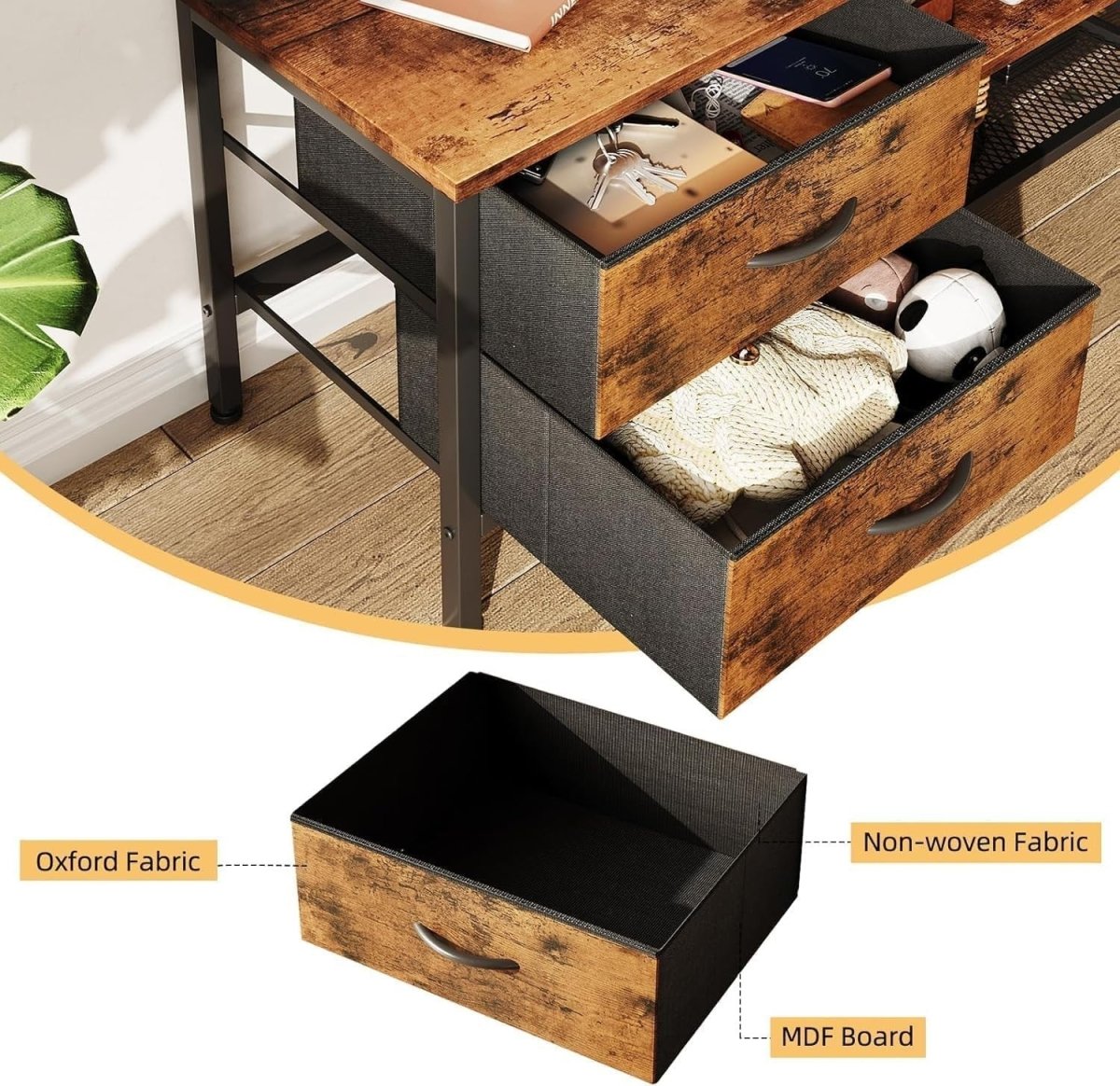Modern TV Stand Cabinet 55" w/ Drawers Storage Shelf for 60" TV Console - Kwikley