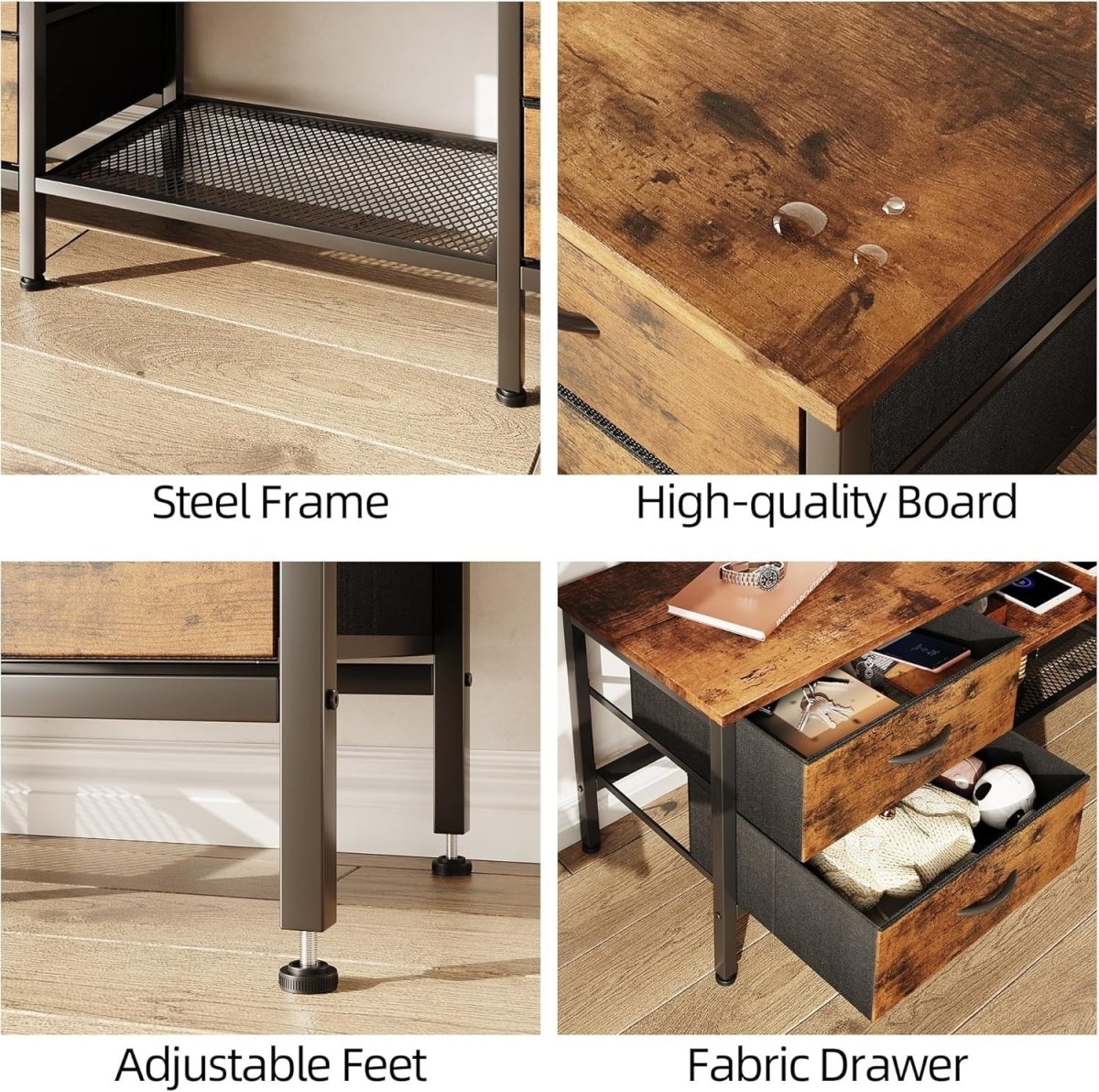 Modern TV Stand Cabinet 55" w/ Drawers Storage Shelf for 60" TV Console - Kwikley