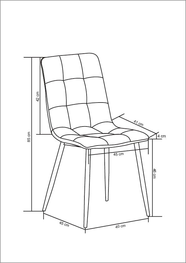 Modern Velvet Dining Chair with Padded Seat & Sturdy Metal Legs - Kwikley