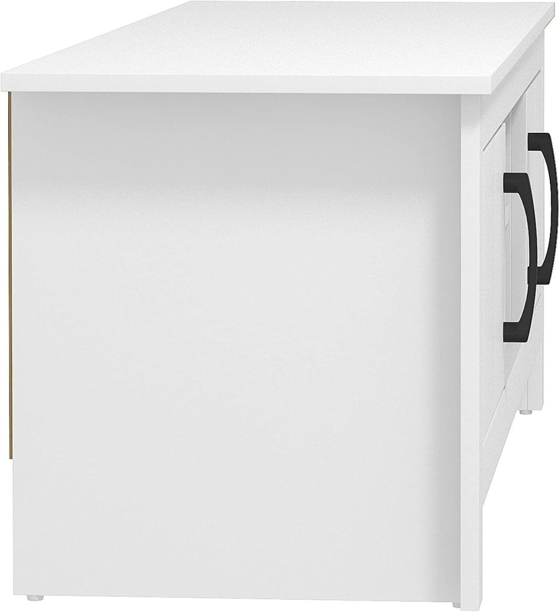 Modern White TV Stand for up to 50" TVs with Storage Drawers & Shelves - Kwikley