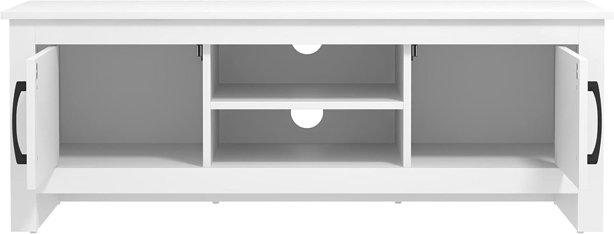 Modern White TV Stand for up to 50" TVs with Storage Drawers & Shelves - Kwikley
