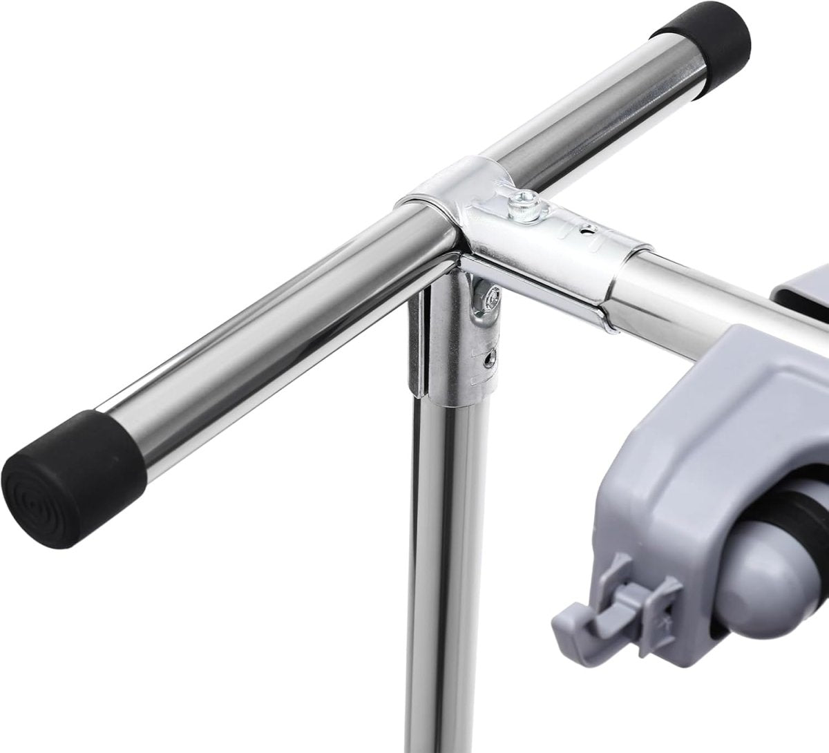 Mop Holder Rack with Wheels 12 Hooks Mobile Cleaning Trolley - Kwikley