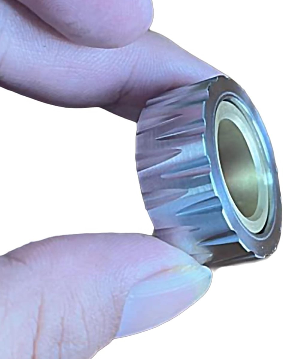 Motorcycle Tire Style Stainless Spinner Ring Stress Relief EDC Toy - Kwikley