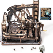 Motorized Marble Run 3D Wooden Puzzle STEM Building Kit LED Display - Kwikley