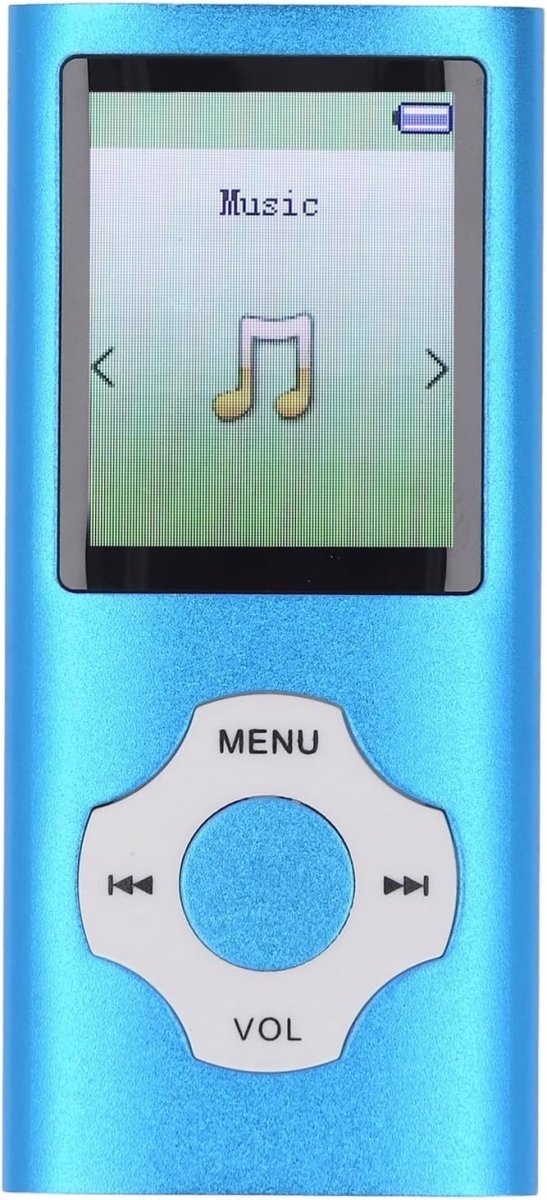 MP3 MP4 Player Bluetooth 5 1.8" LCD FM Radio 128GB Blue - Kwikley