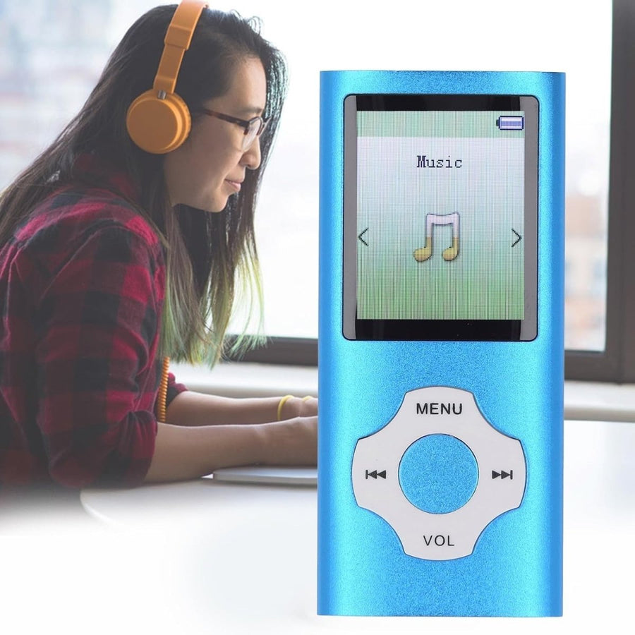 MP3 MP4 Player Bluetooth 5 1.8" LCD FM Radio 128GB Blue - Kwikley