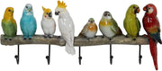 Multicolour Bird Wall Coat Rack 55cm Decorative Hook Rack - Kwikley