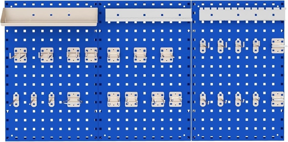 Navy Wall - Mount Pegboard Kit 3 Boards with 28 Tool Accessories - Kwikley