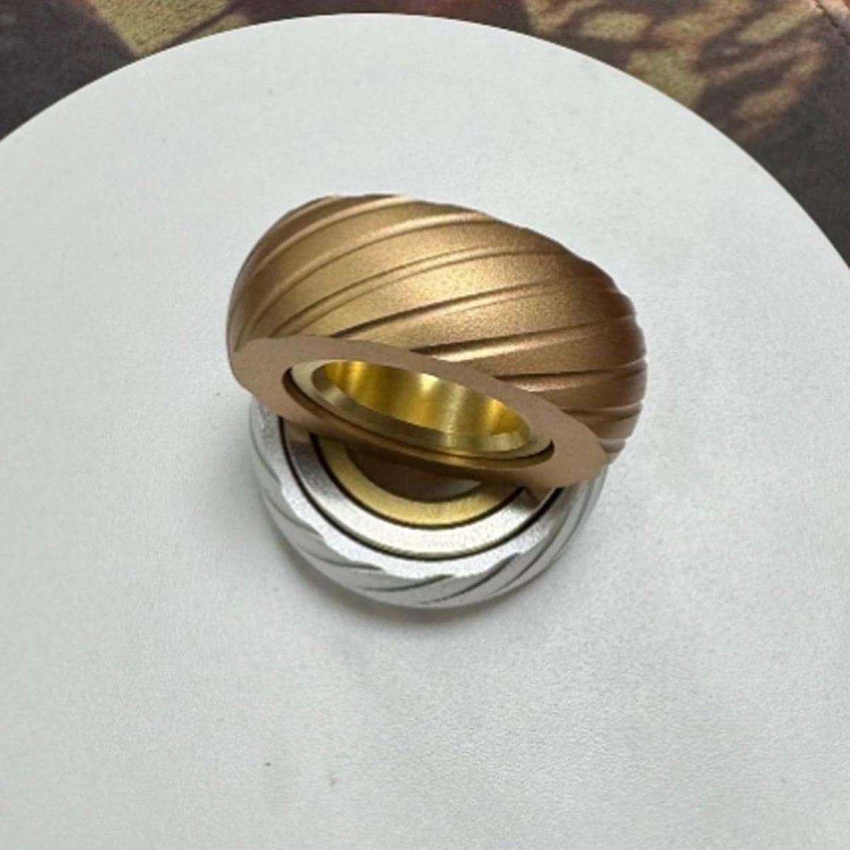 Non Slip Gear Spinner Ring Metal Finger Fidget Stress Relief EDC - Kwikley