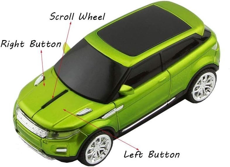 Novelty Car Wireless Mouse 2.4G USB Optical Mini PC Laptop - Kwikley