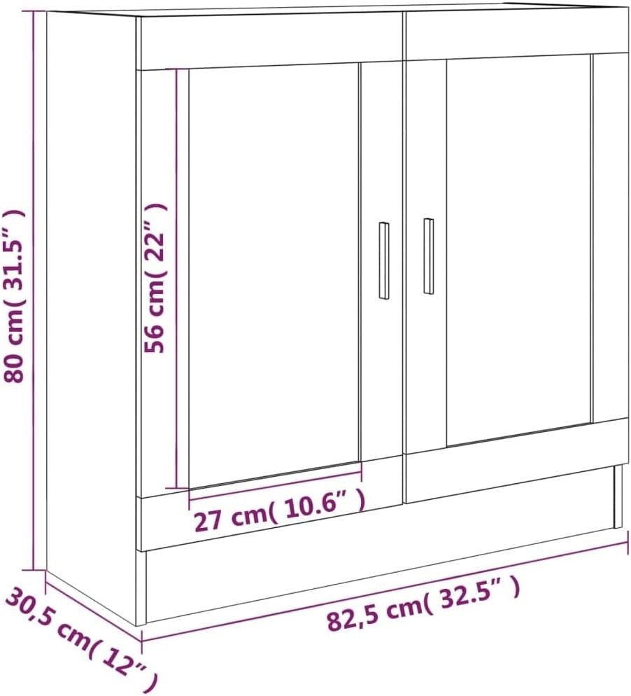 Oak Bookcase Cabinet with Glass Doors Storage Shelf DVD CD Organizer - Kwikley