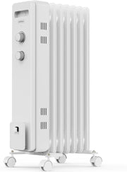 Oil Filled Radiator 1500W Portable Electric Heater 7 Fin Thermostat Wheels - Kwikley