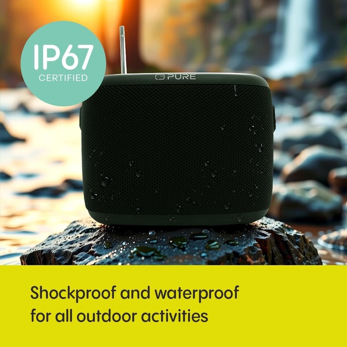 Outdoor Bluetooth Speaker DAB+/FM Waterproof IP67 14h Battery - Kwikley