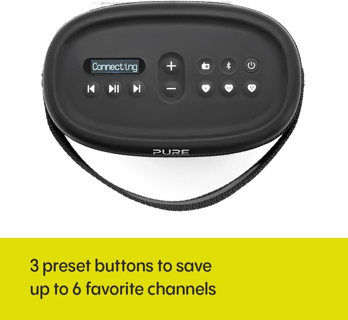 Outdoor Bluetooth Speaker DAB+/FM Waterproof IP67 14h Battery Black - Kwikley