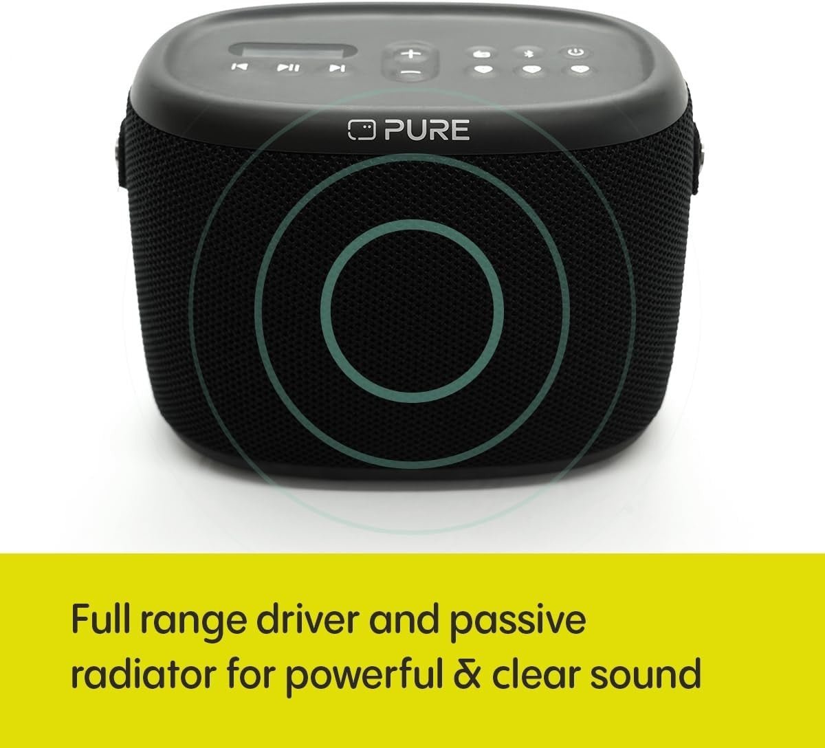 Outdoor Bluetooth Speaker DAB+/FM Waterproof IP67 14h Battery Black - Kwikley