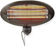 Outdoor Electric Patio Heater Wall Mounted 2000W Quartz 3 Heat Settings IP34 - Kwikley