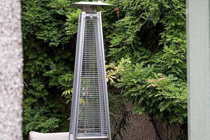 Outdoor Pyramid Patio Heater 13kW Gas Flame Tower w/ Cover – Garden Heating - Kwikley