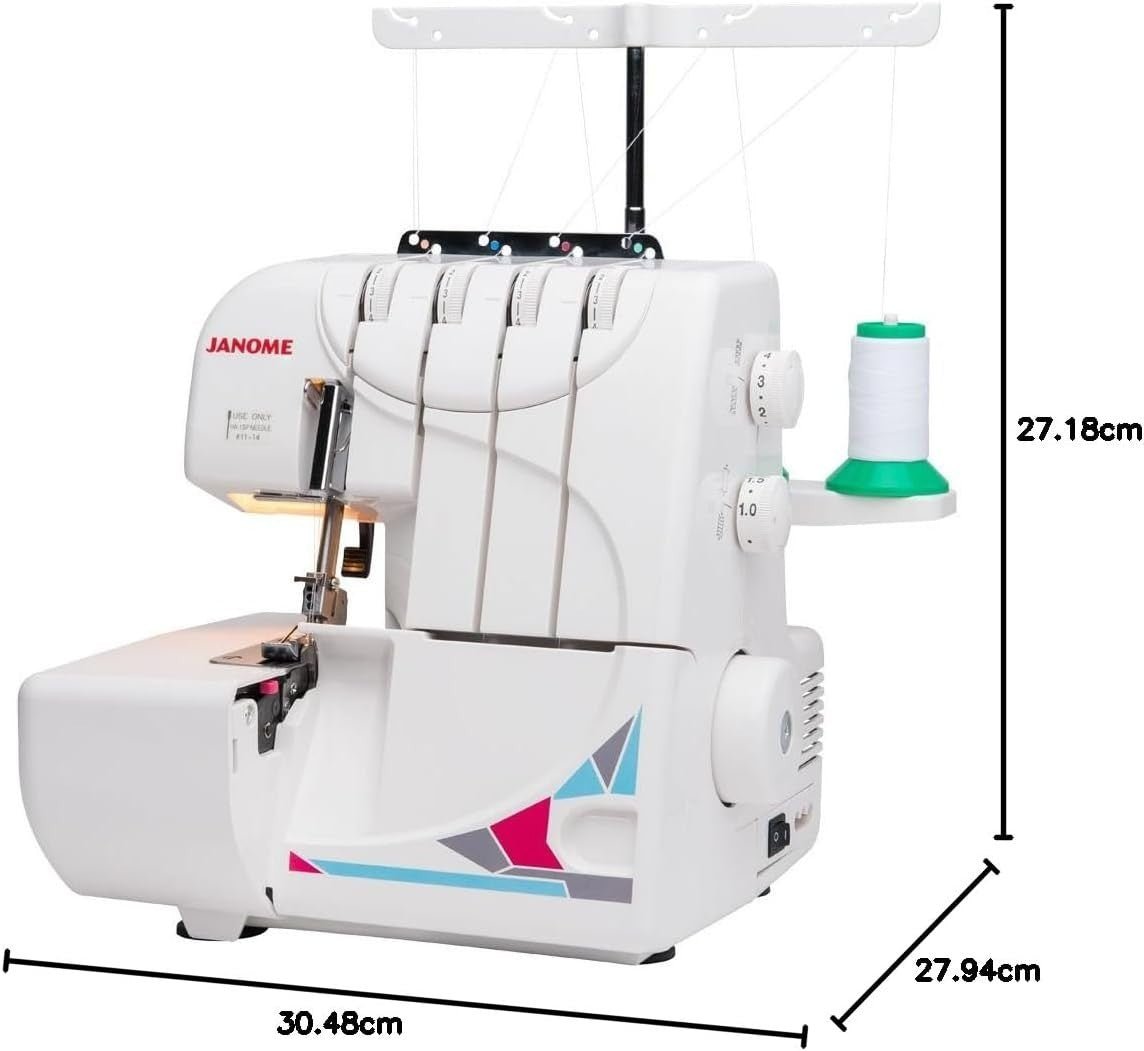 Overlock Serger Sewing Machine 3 4 Thread Differential Feed White - Kwikley