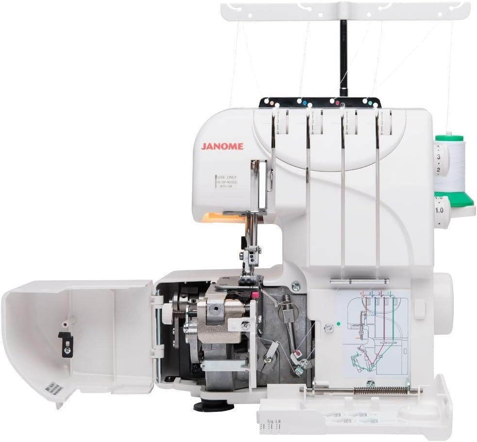 Overlock Serger Sewing Machine 3 4 Thread Differential Feed White - Kwikley