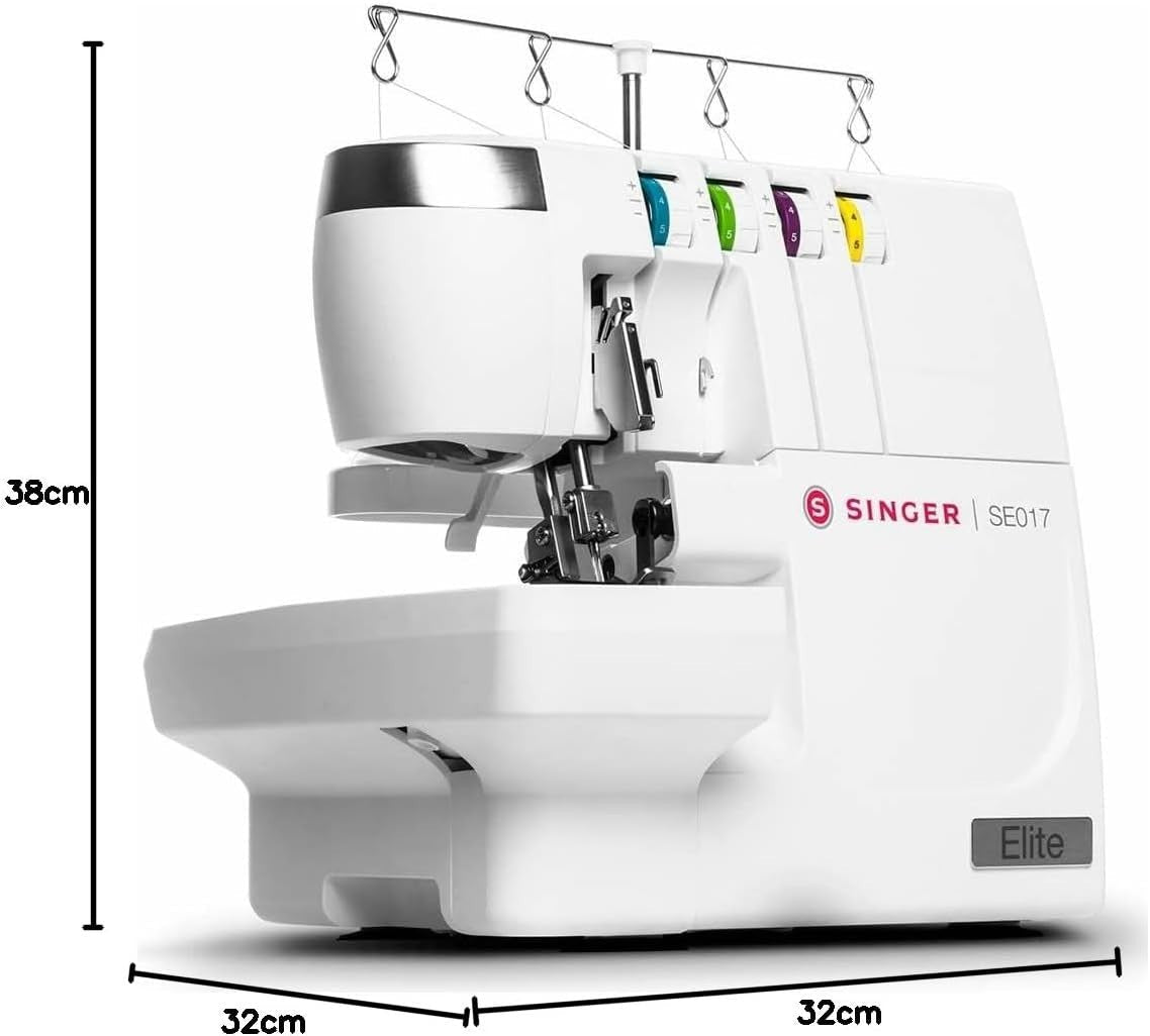 Overlock Sewing Machine 2 3 4 Thread 1300 SPM Free Arm Electric - Kwikley