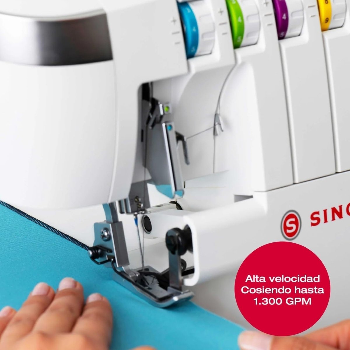 Overlock Sewing Machine 2 3 4 Thread 1300 SPM Free Arm Electric - Kwikley