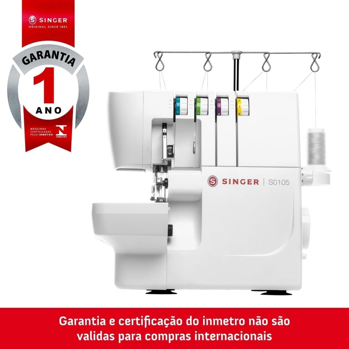 Overlock Sewing Machine 2 3 4 Thread Differential Feed Free Arm LED - Kwikley