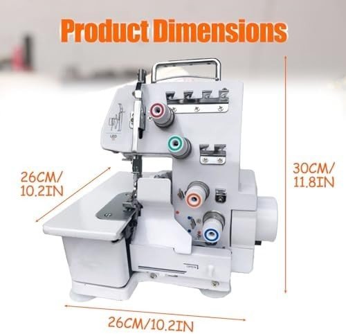 Overlocker Sewing Machine 3 4 Thread Metal Frame LED Portable - Kwikley
