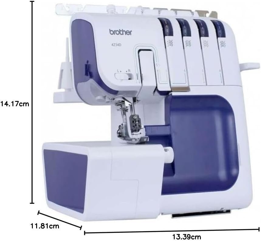 Overlocker Sewing Machine Differential Feed Free Arm Compact Portable - Kwikley