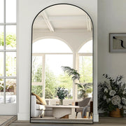 Oversized Arched Full - Length Mirror 218x102cm with Stand & Wall Mount - Kwikley