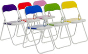 Pack of 6 Padded Folding Chairs Multi - Colour Space - Saving Event Chairs - Kwikley