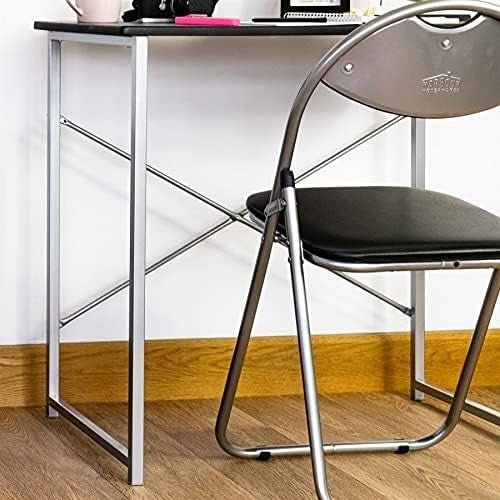 Padded Folding Chairs Set of 6 Heavy Duty Steel Black - Kwikley