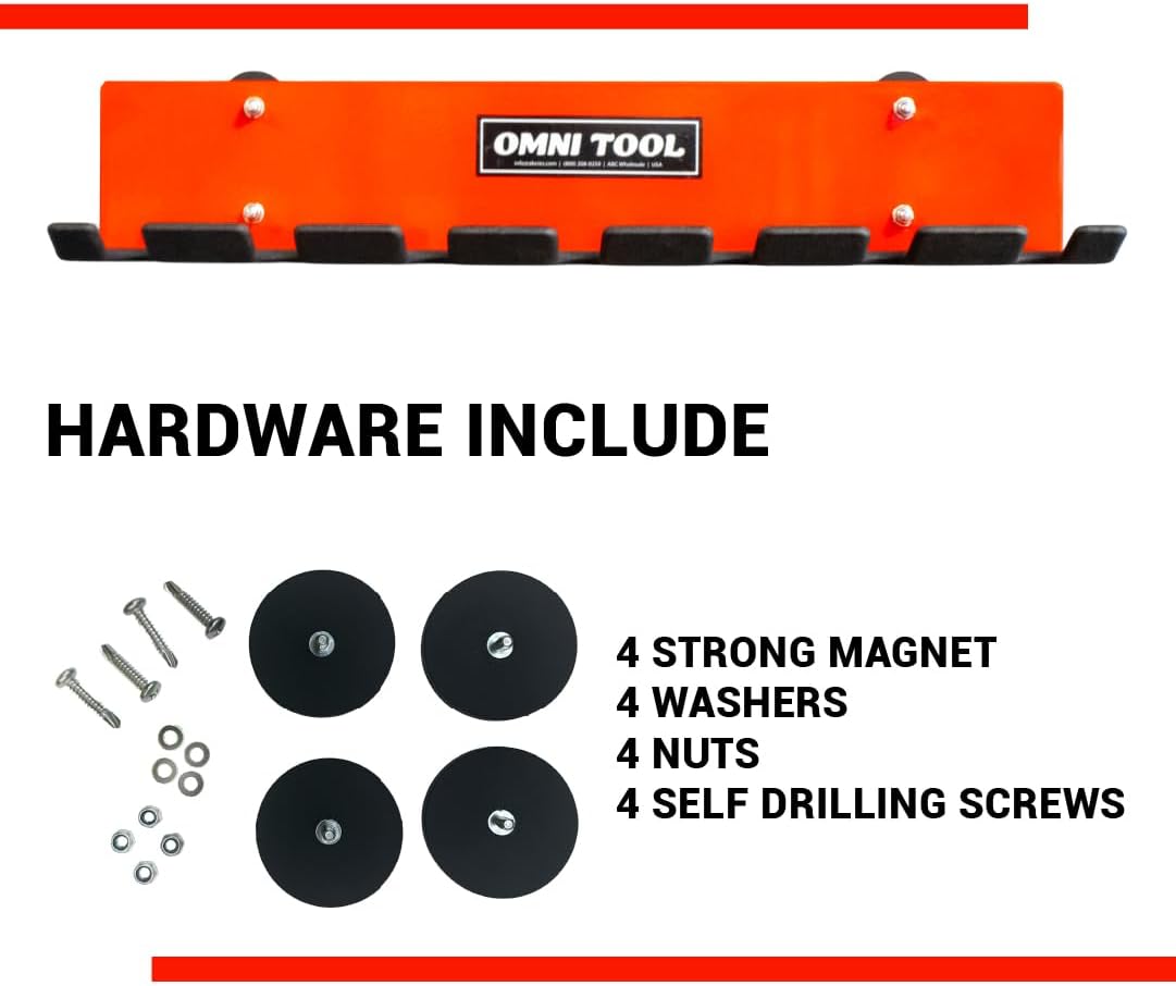Paint Spray Gun Holder Rack Magnetic Storage Holds 7 Guns - Kwikley