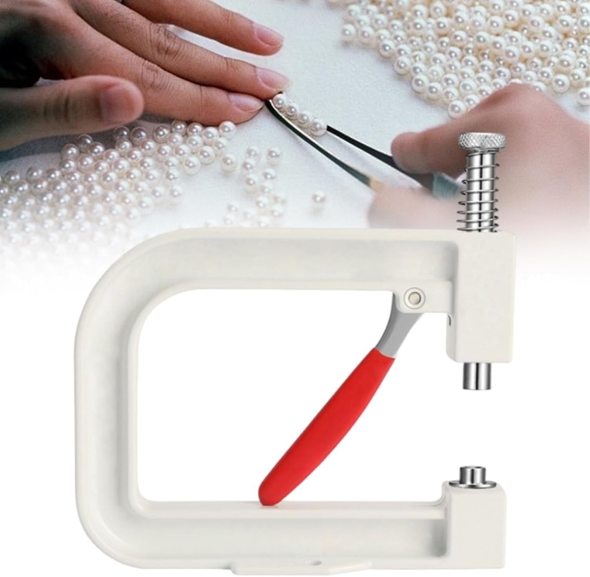 Pearl Drilling Hand Press Bead Machine Jewelry Rivet Fixing Tool - Kwikley