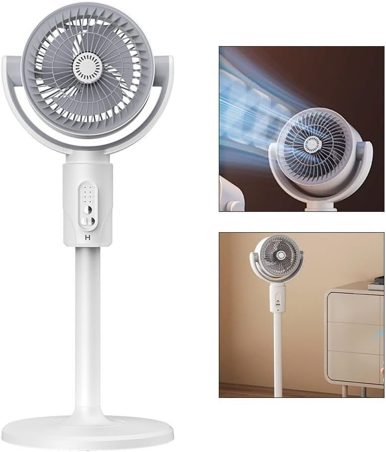 Pedestal Fan – 5 - Speed Remote Control 180° Oscillating Height Adjustable Quiet - Kwikley
