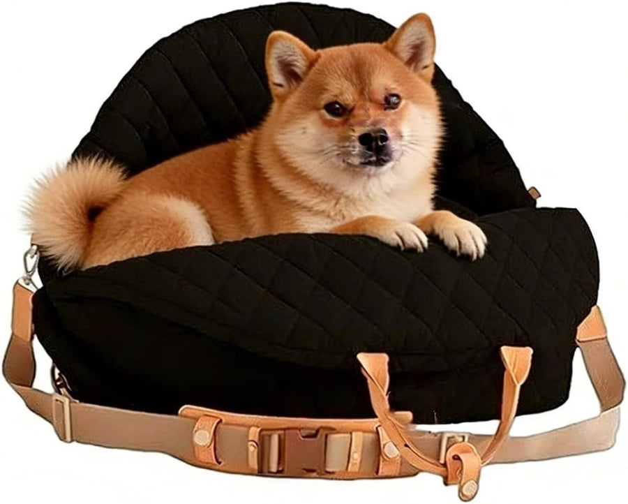 Pet Booster Car Seat Travel Carrier Waterproof Dog Bed w Safety Strap - Kwikley