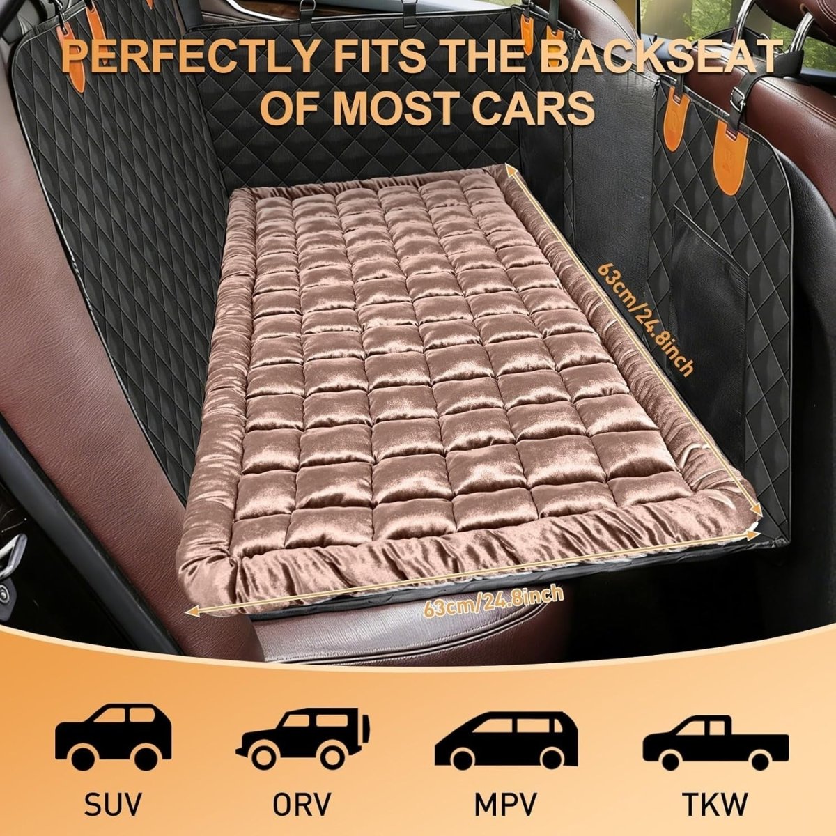 Pet Travel Bed Waterproof Rear Car Seat Mat Non Slip Washable 137cm - Kwikley