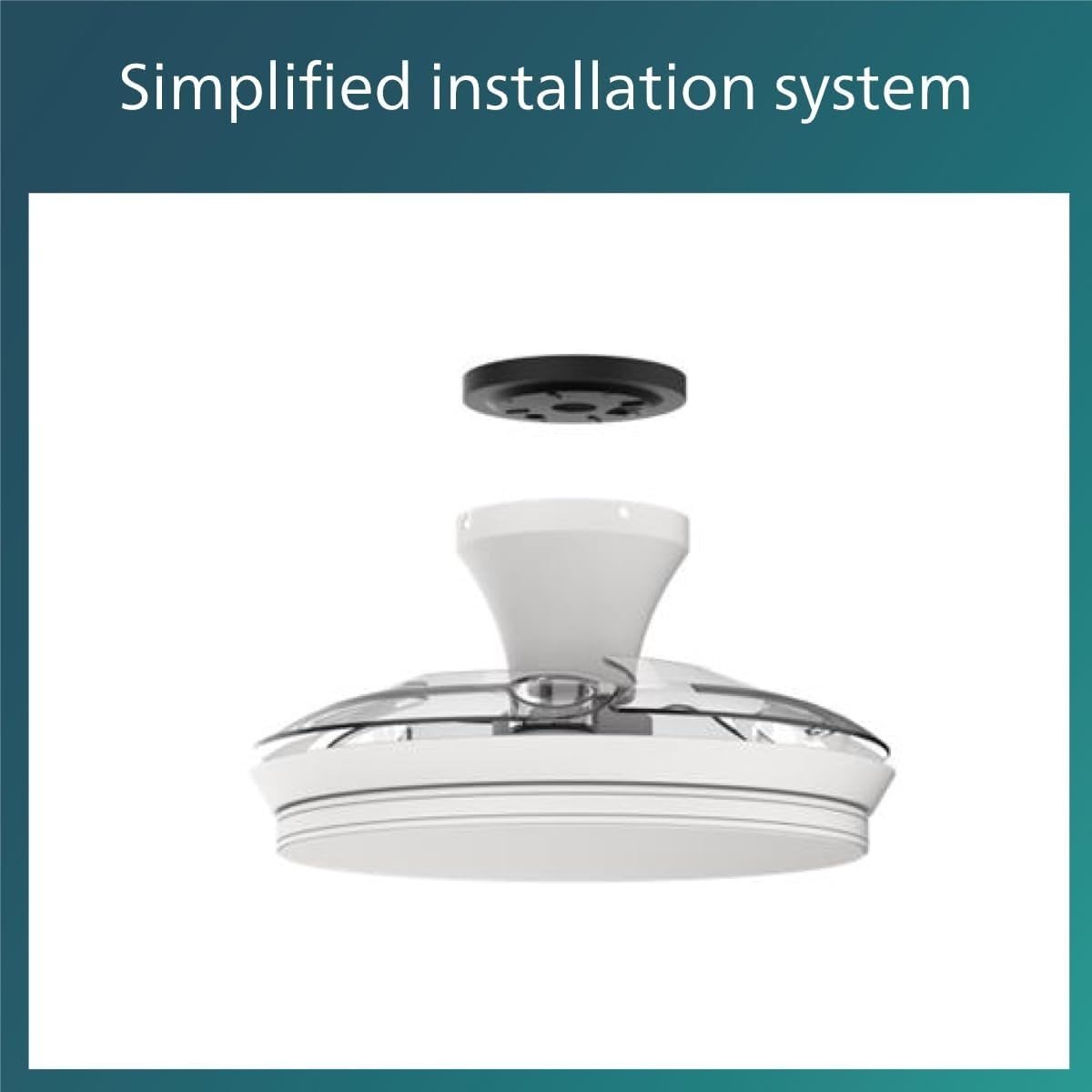 Philips LED Bliss Ceiling Fan, 3 Color Temps, 28W Light, 35W Fan, Remote - Kwikley