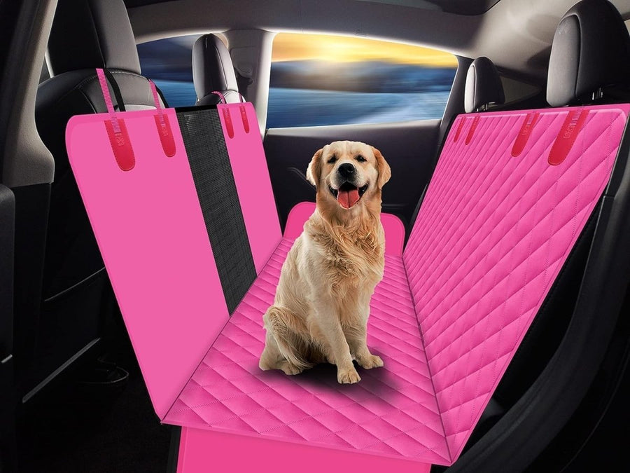 Pink Dog Car Seat Cover Hammock Waterproof Mesh Window Protector - Kwikley