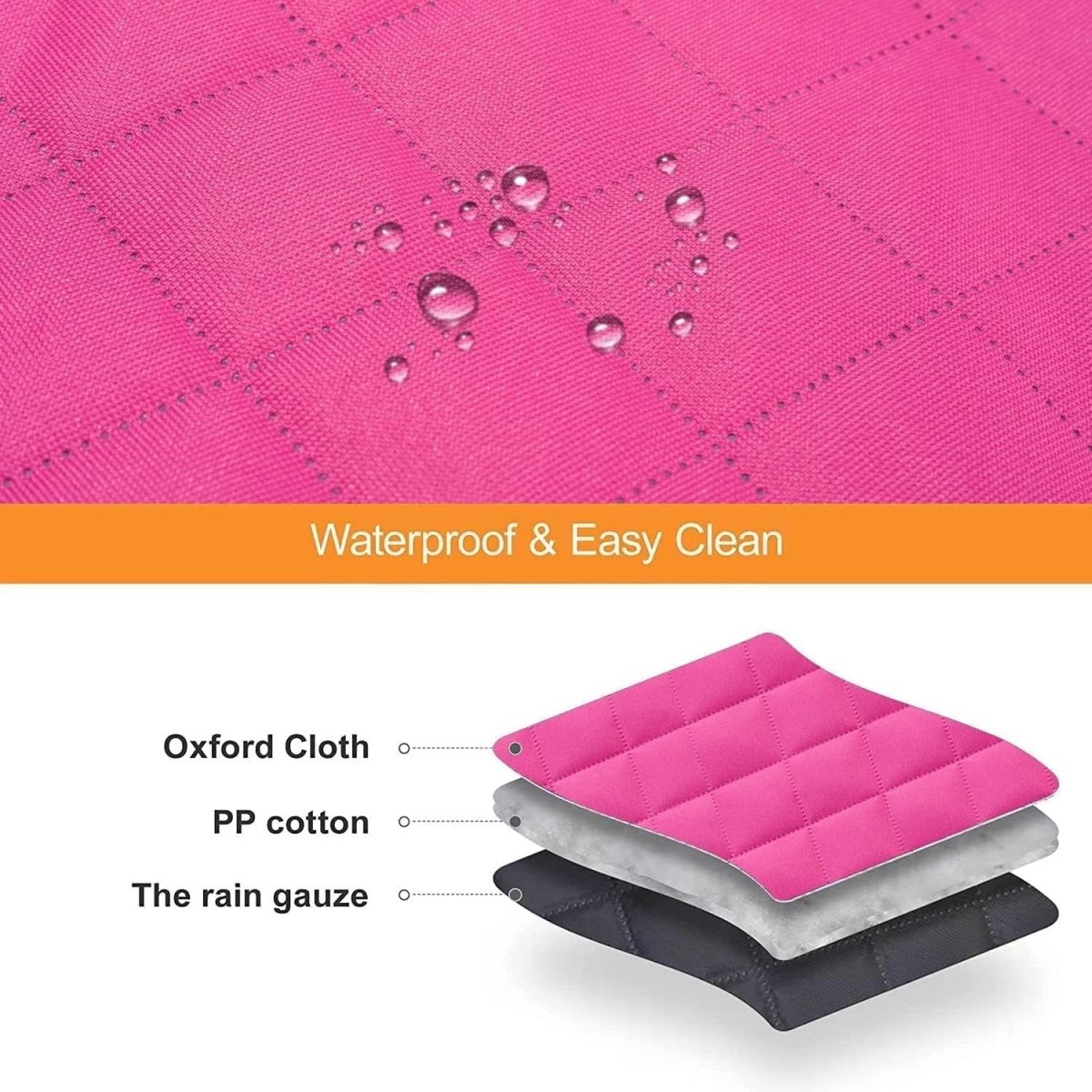 Pink Dog Car Seat Cover Hammock Waterproof Mesh Window Protector - Kwikley