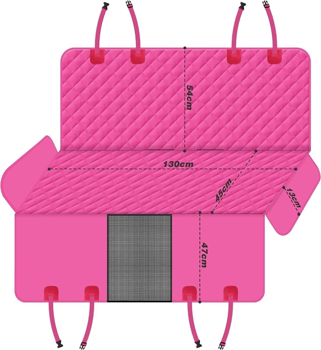 Pink Dog Car Seat Cover Hammock Waterproof Mesh Window Protector - Kwikley