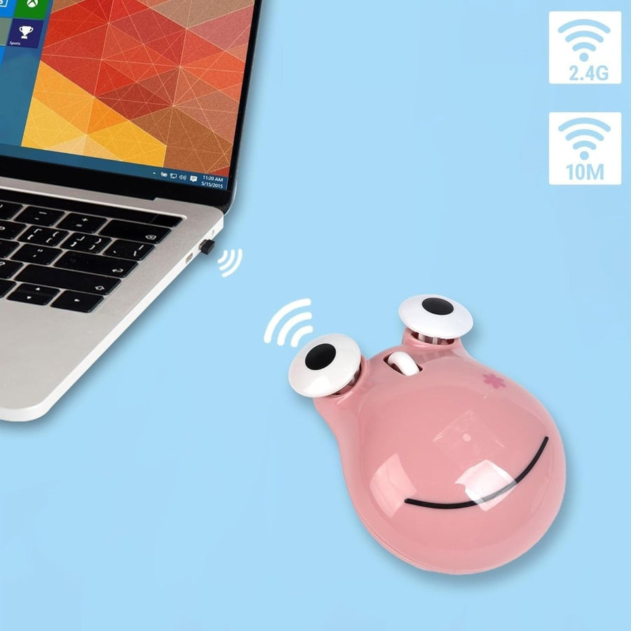 Pink Frog Wireless Mouse Bluetooth 5.1 Silent 1200DPI 2.4G USB - Kwikley