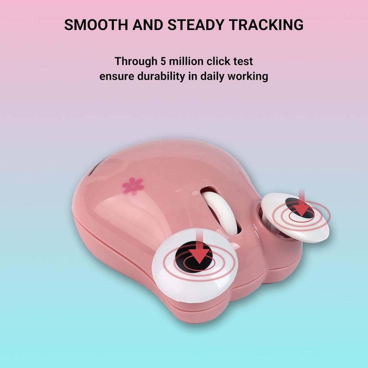 Pink Frog Wireless Mouse Bluetooth 5.1 Silent 1200DPI 2.4G USB - Kwikley