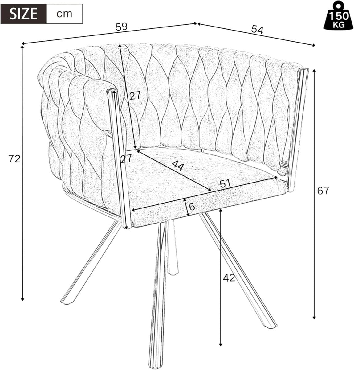 Pink Velvet Swivel Dining Chair 360° Accent Armchair Metal Legs - Kwikley