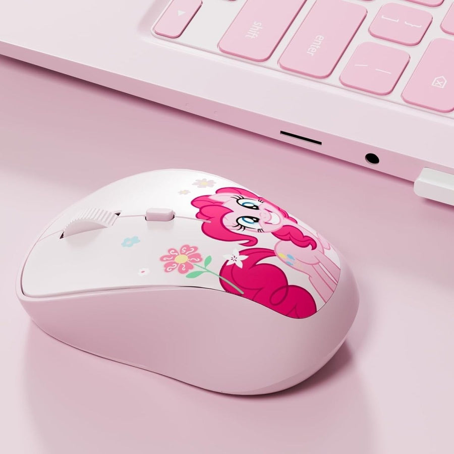 Pink Wireless Mouse Silent 1600DPI Rechargeable Ergonomic USB - Kwikley