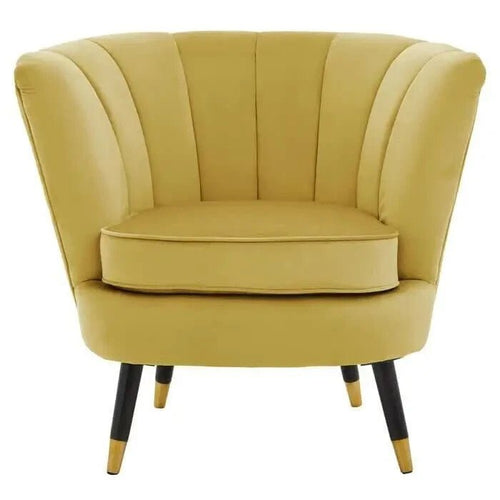Pistachio Velvet Shell Accent Chair Gold Tip Legs Green Lounge Armchair - Kwikley