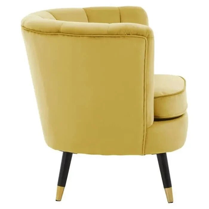 Pistachio Velvet Shell Accent Chair Gold Tip Legs Green Lounge Armchair - Kwikley
