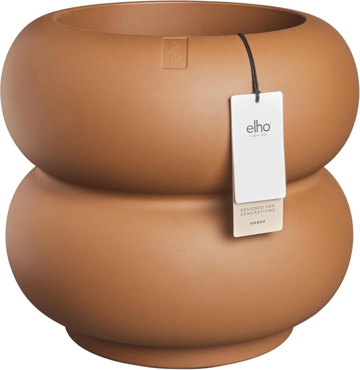Plant Pot 43cm Caramel Indoor Outdoor Recycled Plastic - Kwikley