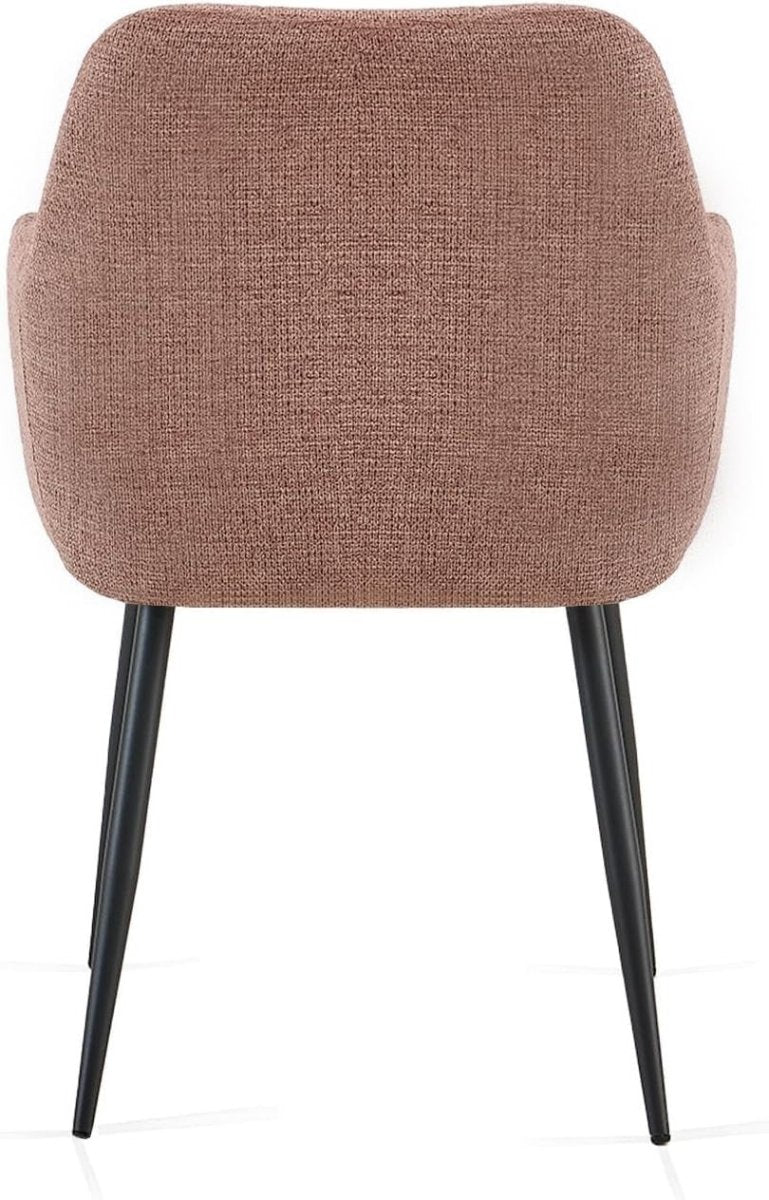 Plush Chenille Armchairs Set of 2 Dining Accent Chairs Metal Legs - Kwikley